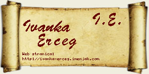 Ivanka Erceg vizit kartica